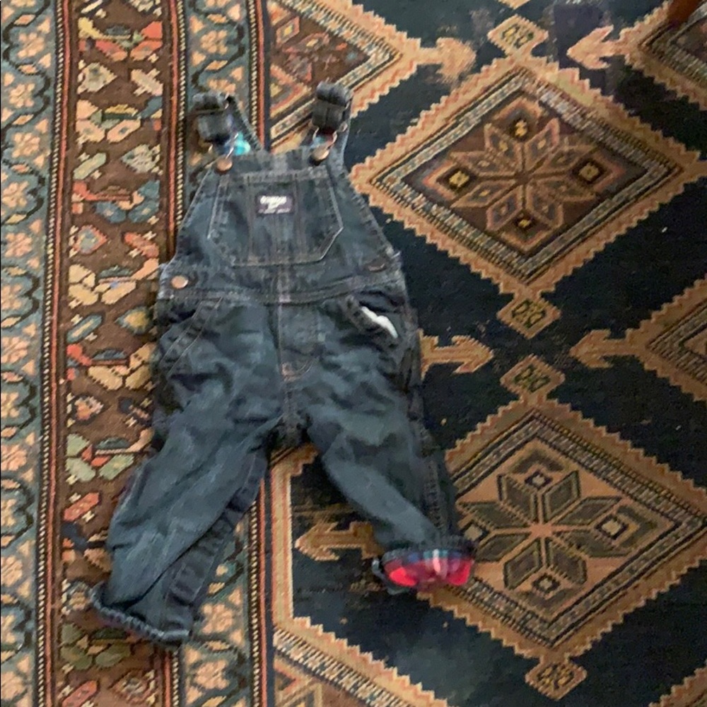 OshKosh Overalls Denim/Flannel Lined 9M